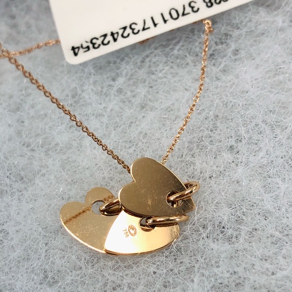 GINETTE NY
Angele 18K Rose Gold 3 Mini Heart Charms 17” Necklace - Picture 8 of 15